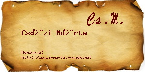 Csúzi Márta névjegykártya
