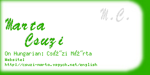 marta csuzi business card